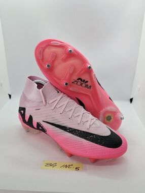 Nike Zoom Mercurial Superfly 9 Elite SG-Pro ACC Pink FD0246-601 Men's Size 8 NEW